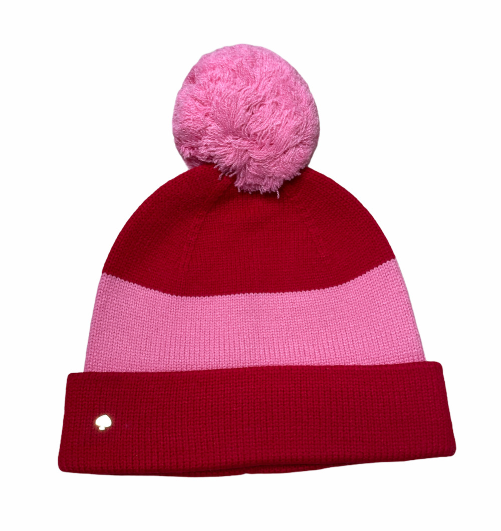 Kate Spade Winter Hat knit beanie Pink Red